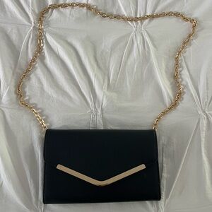 Black and gold crossbody